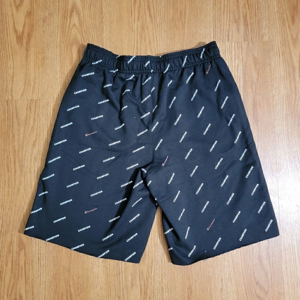 Champion Powerblend Reverse Weave AOP Printed Shorts Black White Men's Size M